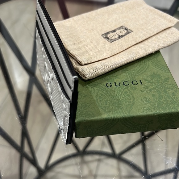 GUCCI - GG Embosed Card Case Wallet - Picture 3 of 4